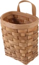 Zerodeko Storage Basket Wall Hanging Organizer Kitchen Storage Woven Bins Wooden Construction