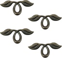 MOROBOR 4 Pack 4" Vintage Style Leafy Drawer Pull, Bronze Dresser Handles Leaf Dresser Pulls Cabinet Knob Hardware, 50mm Hole Distance