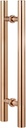 Brushed Stainless Steel Push Door Handle, H,Shape,Ladder Style Back to Back Barn Handle Set, 24,32,39,47" Length Shower Door Grab Bar (Color : Rose Gold, Size : 60 cm (24")