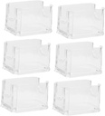 6pcs Versatile Acrylic Tea Bag Storage Box Coffee Pod Organizer Sugar Packet for Home Office