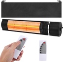 Wall-mounted Electric Patio Heater 1500w Carbon Infrared Outdoor Heater with Remote Control Timer and Dust Cover, 3 Levels Heating, 110v, Fast Heating for Restaurant Patio Backyard Garage