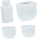 HEALLILY Set for Pottery Lovers 4pcs Chinese Porcelain Drinking Cups 1pc Warmer