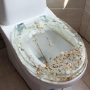 Resin Toilet Seat, Transparent Thickened Shell Design Toilet Cover Anti Pollution, Comfort Toilet Seats Seashells Cover Bathroom Fixtures