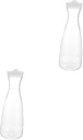 2pcs Iced Tea Container Portable Water Pitcher for Cold Beverages - Juice Carafe for Home Parties Outdoor Use