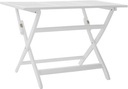 Christopher Knight Home Positano Outdoor Acacia Wood Foldable Dining Table, Pu/ White