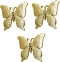 3 Pack Butterfly Drawer Knobs Vintage Butterfly Cupboard Door Knobs Drawer Knobs Cabinet Knobs Dresser Knobs Drawer Pulls Door Knobs Metal Decorative Furniture Pulls Handles (Gold)