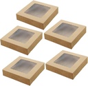5pcs Dessert Box Window Packing Box Bakery Wedding Favor Party Birthday Holiday Treat