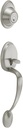 Schlage Dexter JH58BAR619 Barcelona 2 Pieces, Handle And Deadbolt With Keys, Exterior Only, Satin Nickel