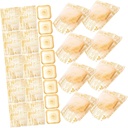 Ciieeo Moon Cake Packaging Bag and Single Tray for Baked Desserts Gold Lettering Food Storage Bags with Plastic Tray for Egg Yolk Pastry and Handmade Treats Stable Bottom Holiday Party