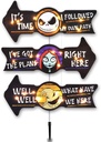 Lighted Jack Sally Yard Signs, Scary Halloween Decor Christmas Nightmare Halloween Decorations Outdoor Before Party Lawn Cute Garden Yard Stakes Outside Arrow Decorations Clearance