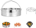 Stainless Steel Steamer Basket with Egg Steam Rack Trivet Compatible with Instant Pot 5,6 qt Electric Pressure Cooker