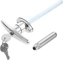 T-Shaped Locking Door Handle Set with Keys Heavy Duty Garage Door Handle Barn Gate Lock Secure for Wooden Gates and Sheds Keyed Accessory