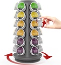 CSH K Cup Holder, 36 K Cup Storage, Coffee Pod Organizer Carousel, Spins 360 Degree Quietly, Kcup Holder for Counter, Kitchen, Office, Matte Gray