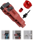 Door Latch Installation Kit, Precision Scoring and Chiseling Door Latch Mortise Tool Fits for 1-3/8" or 1-3/4" Thick Wooden Door, Door Mortise Kit for Clean, Precise Professional Installation