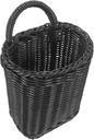 Wall Hanging Flower Basket Imitation Rattan Decorative Storage Holder for Kitchen Sundries Bathroom Essentials Space Saving Organizer with Handle for Decor