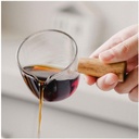 coffee milk jug,Porcelain Traditional Jug,Mini Salad Cup Coffee Milk Froth Pot with Handle Kitchen Restaurant Seasoning Pot Heat-Resistant Glass Milk Jug Afternoon Tea Jam Cup(Size:Type B) (Size : Typ