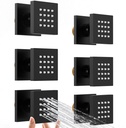 Shower Body Spray Jets with On Off Switch Adjustable Flow Showerhead Body Sprays Wall Mount Massage Spa Jet, Flow control and 360° rotation