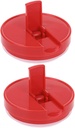 CHICTRY 2Pcs Airtight Lids Plastic Food Storage Canisters Jars Lids Covers for High Borosilicate Glass Bottles Containers Storing Cookies Candy Spice Cereals Red One Size