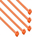 8-in 100-Pack, 75-lb, Hi-Vis Orange, Standard Nylon Cable Tie