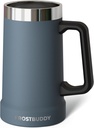 Frost Buddy Stein Buddy – 24oz Insulated Stainless Steel Beer Stein Mug with Handle – Keeps Beer Cold for Hours – Ideal for Tailgating, Parties, BBQs, and Gifts (Charcoal)