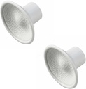 9-1159 Premium Quality BI-FOLD Door Pull KNOB, White, Plastic (Pack of 2)