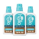Hello Peace Out Plaque, Antigingivitis Alcohol Free Mouthwash, Natural Mint with Aloe Vera and Coconut Oil, Fluoride Free, Vegan, SLS Free and Gluten Free, 16 Ounce (Pack of 3)