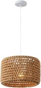 Modern Hemp Rope Chandelier 30CM Minimalist Cylindrical Handmade Pendant Lamp for Restaurant, Hotel, Home Decor LED Weaving Lampshade E27 Brown Woven Light Fixtures