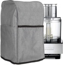 Crutello Food Processor Cover with Storage Pockets for Large Custom 11-14 Cup Processor, Kitchen Appliance Covers, For Kitchen Counter