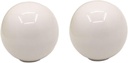 Set of 2, White Ceramic Knobs - Kitchen Cabinet Cupboard Door knobs, Round Ball Shape Vintage Pull Handles for Furniture, Drawer Handles - Vintage Shabby Chic (33mm Diameter)
