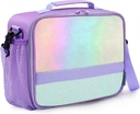 Cerbonny Kids Lunch Box, Crystal Purple, Insulated, Durable, Adjustable Shoulder Strap, Keeps Food Warm, Ideal for School and Travel
