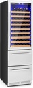 COSTWAY 24 Inch Wine and Beverage Refrigerator, Dual Zone Beverage Cooler with Independent Temperature Control, 108 Bottles and 175 Cans, Built-In or Freestanding Wine Cellar