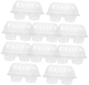VALICLUD 10pcs Cake Mousse Storage Boxes 4-Cup Cupcake Containers Plastic Dessert Packaging for Muffins Pastries and Party Favors