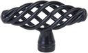 Healifty 1pcs Cupboard Cage Drawer Knob Vintage Design Kitchen Black Style Door Cabinet Spiral Handle