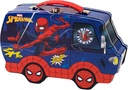 Spider-man Van Shaped Tin Carry All with Handle Lock and Clasp