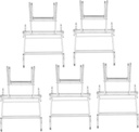 5pcs Adjustable Plastic Plate Storage Racks Trapezoid Display Stands for Organizing and Showcasing Dishes for Plates Non- Design for Kitchen Use