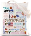 TGBJE Georgia State Tote Bag Georgia Travel Souvenir Gift Georgia Vacation Handle Bag Atlanta Georgia Gift Peach State Gift