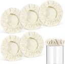 5 Pack Cloth Bowl Covers for Bread Proofing, Heat Preservation Bread Proofing Cover, Reusable Fabric Elastic Sourdough Jar Cover for Rising, Fit Jars Mouth 4-5 Inches (20cm,5Pack)