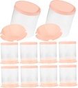 Cabilock 10pcs Transparent Mini Round Cake Box with Clear Lids for Small Treats Portable Dessert Packaging for Birthday Cakes and Pastries Lightweight and Elegant Design