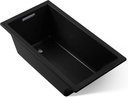 Kohler 1130-7 Underscore® 60" x 32" drop-in bath, Black Black
