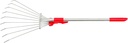 Happyyami Retractable Hand Rake for Leaves Gardening Tool Lightweight Landscape Rake Extendable Handle