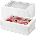 MUMULULU 14x10x4 Inch Cake Boxes with Window White Bakery Boxes Large Treat Box for Donuts Cookies Dessert Cupcakes Pastry Baking Pie Packaging (18)
