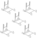 Alipis 5pcs Plate Display Stands Trapezoid Brackets Plastic Storage Racks Adjustable