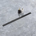 24 Inch Ultra Narrow Linear Shower Drain, Matte Black Extra Slim Shower Drain, 304 Stainless Steel, Easy to Install & Clean for Bathrooms (Drain Base Not Included), LSDE8-03A-24B