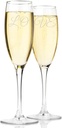 LO and VE Champagne Toasting Flute Glasses, Set of 2