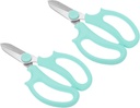 PATIKIL Floral Scissor, 2 Pcs Garden Scissors Floral Shears Gardening Pruning Shears Scissors with Comfort Grip Handle for Plants Trimming, Blue