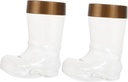 2pcs Boot-shaped Candy Storage Bottles Transparent Christmas Candy Containers for Reusable Decorative Jars for Sweets Treats Cookies and Crafts