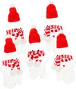 5sets Creative Christmas Cookie Jars Transparent Candy Containers Lids for Holidays Marshmallows Snacks and Toys Festive Gingerbread