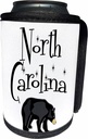 3dRose - All Smiles Art - Travel - Cool Fun North Carolina and Black bear travel for bear lovers hikers - Can Cooler Bottle Wrap (cc-350996-1)