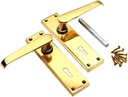 Merriway BH03588 Victorian Straight Lever Lock Door Handle Polished Brass