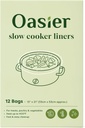 Slow Cooker Liners, Disposable Oval Large Size 13" x 21", 12 Count, Fits 3-8 Quart Pot Cooking Bags for Easy Cleanup, Food Safe & Leak-Proof